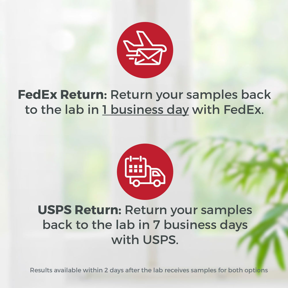 Overnight FedEx return packaging for HomePaternity kit