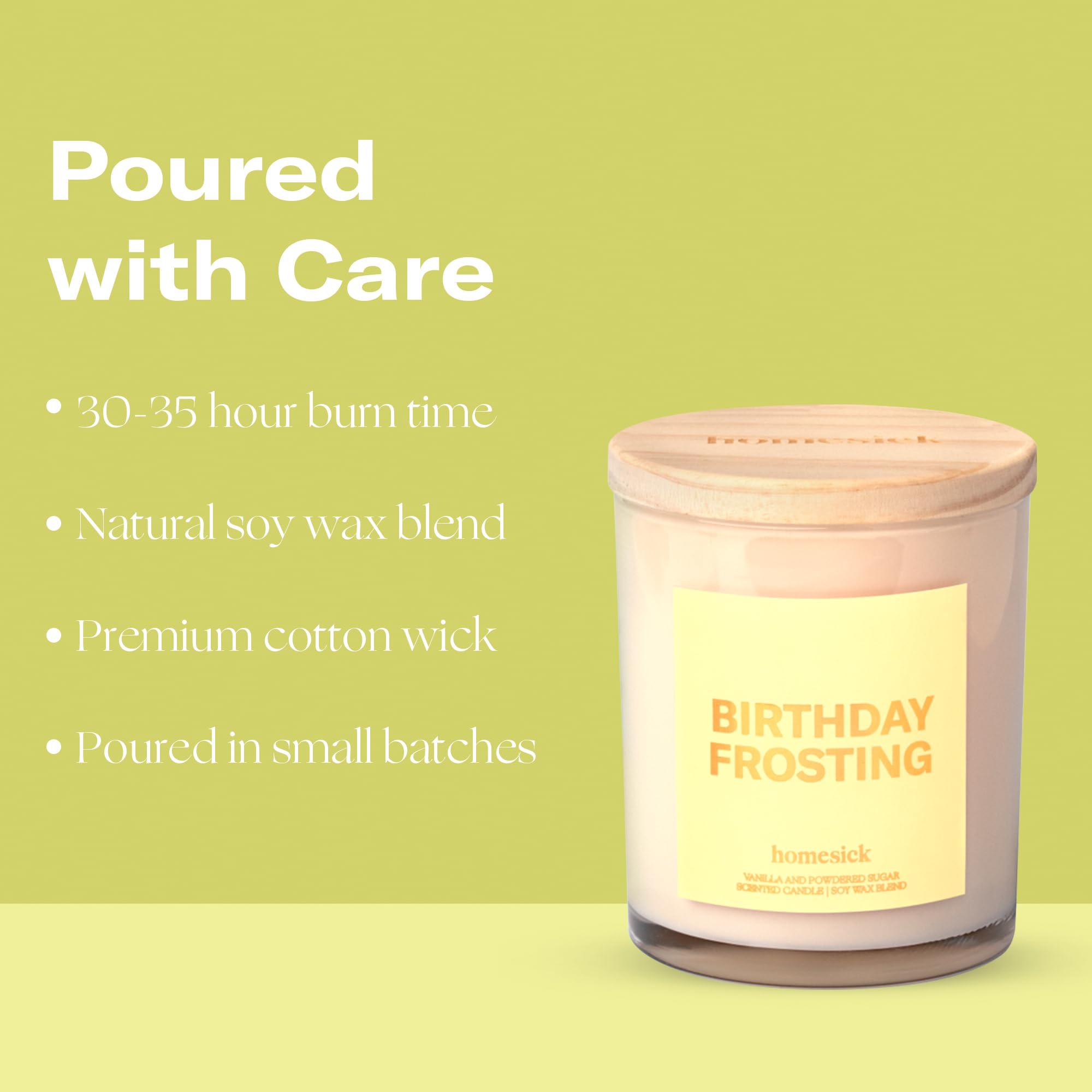 Natural soy wax blend candle with organic cotton wick