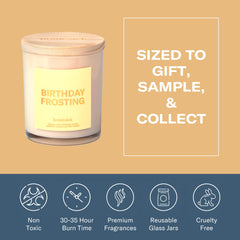 Notes of orange flower and honey in Birthday Frosting scent