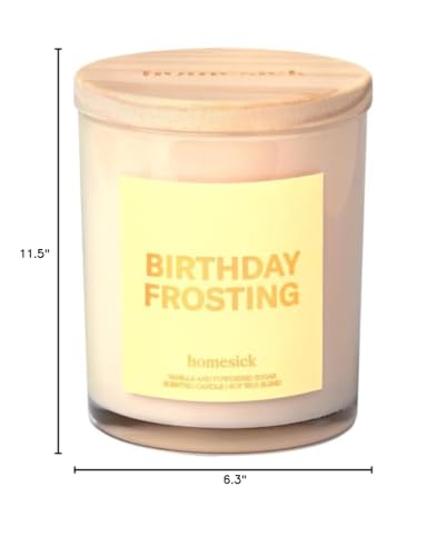 Homesick brand story and product line featuring Birthday Frosting candle