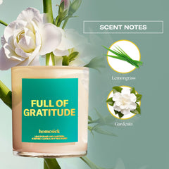 Interior view of the natural soy wax blend in the Homesick candle