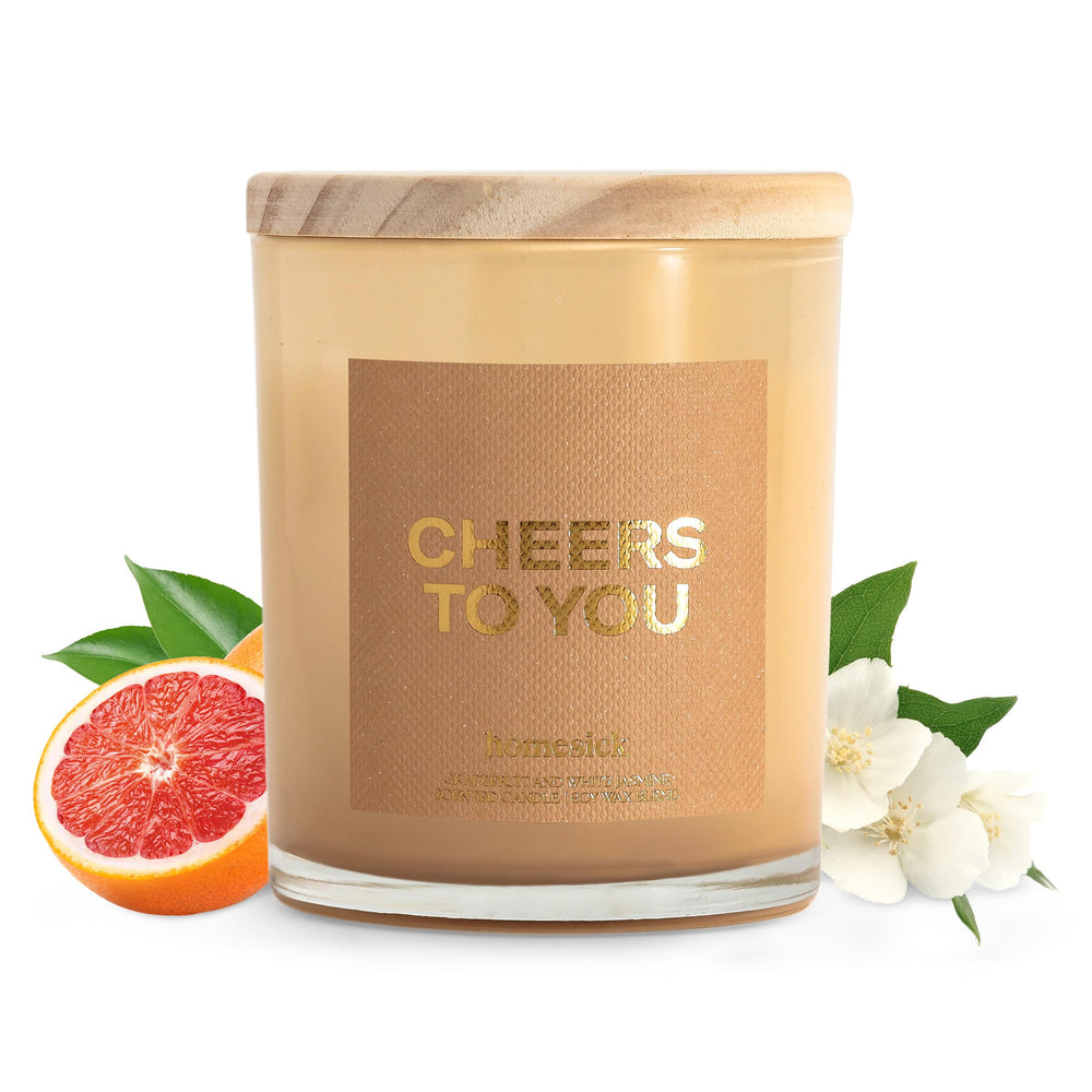 7.5 oz Homesick Cheers To You candle jar