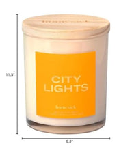 Homesick City Lights candle in a cozy room setting
