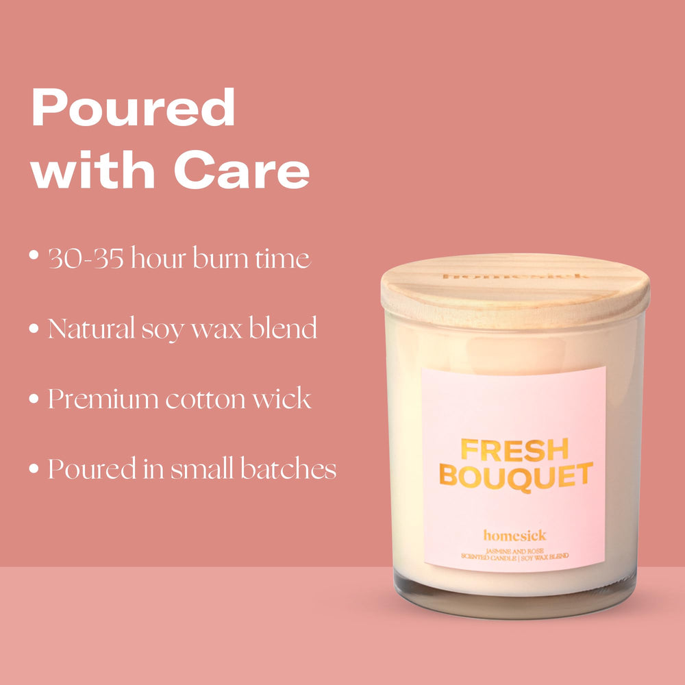 100% cotton wick inside Homesick candle