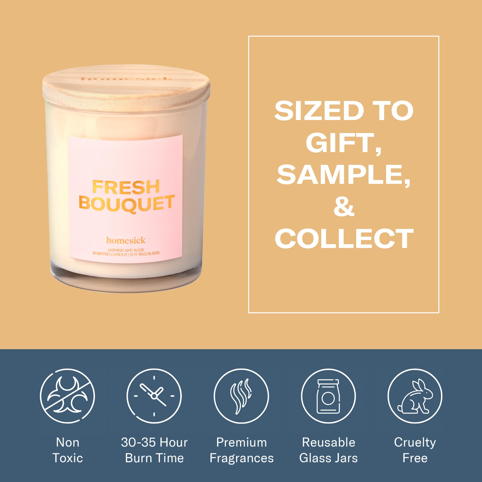 7.5 oz Fresh Bouquet Starter Candle in cozy home setting