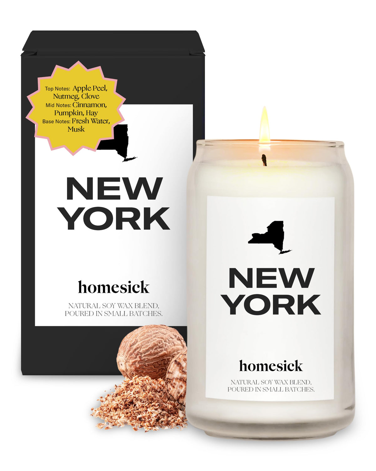 Homesick New York candle — Autumn Adirondacks scene, 13.75 oz