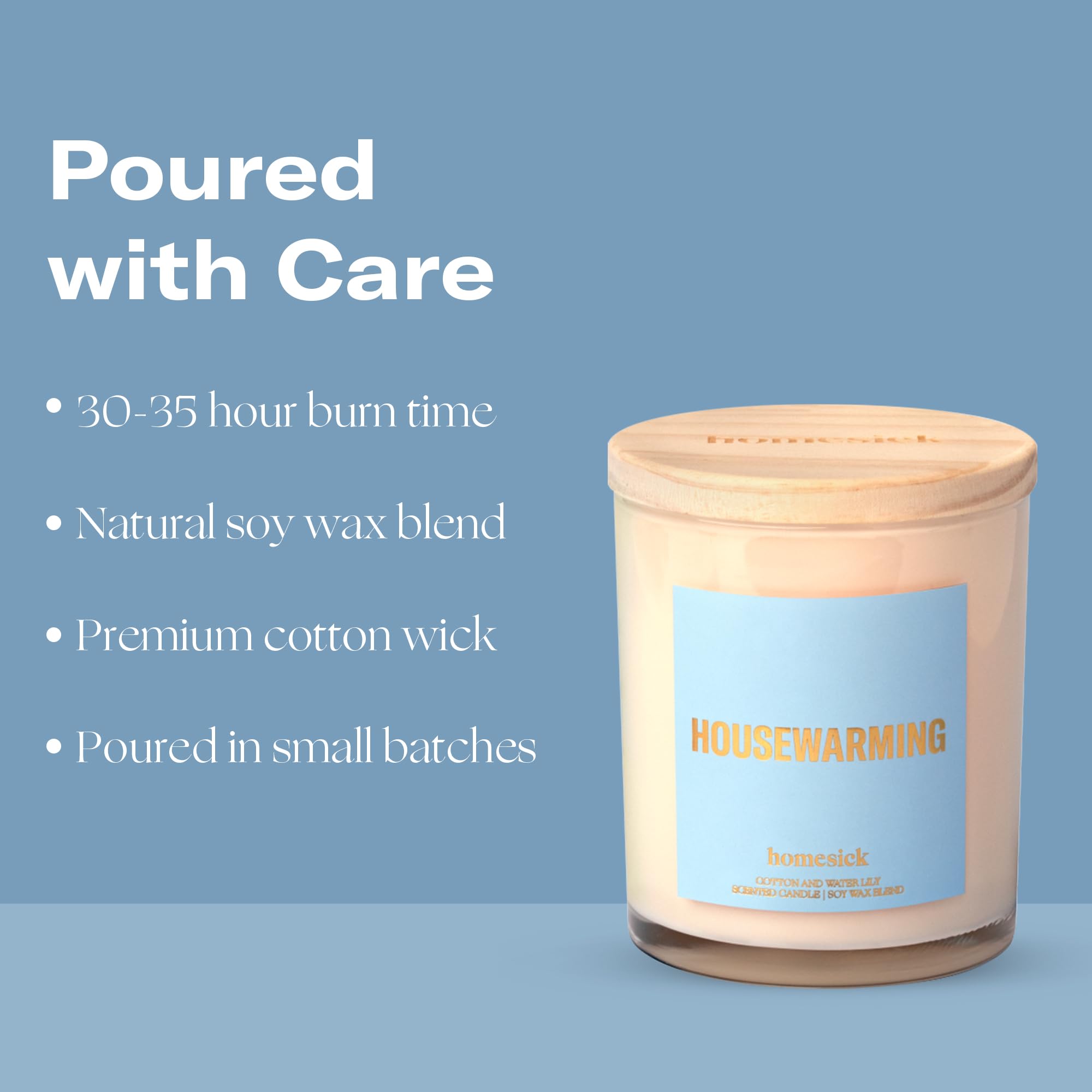 Candle with 100% organic cotton wick