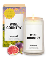 Homesick Wine Country candle 13.75 oz jar label