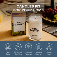 Gift-ready Homesick Wine Country candle box