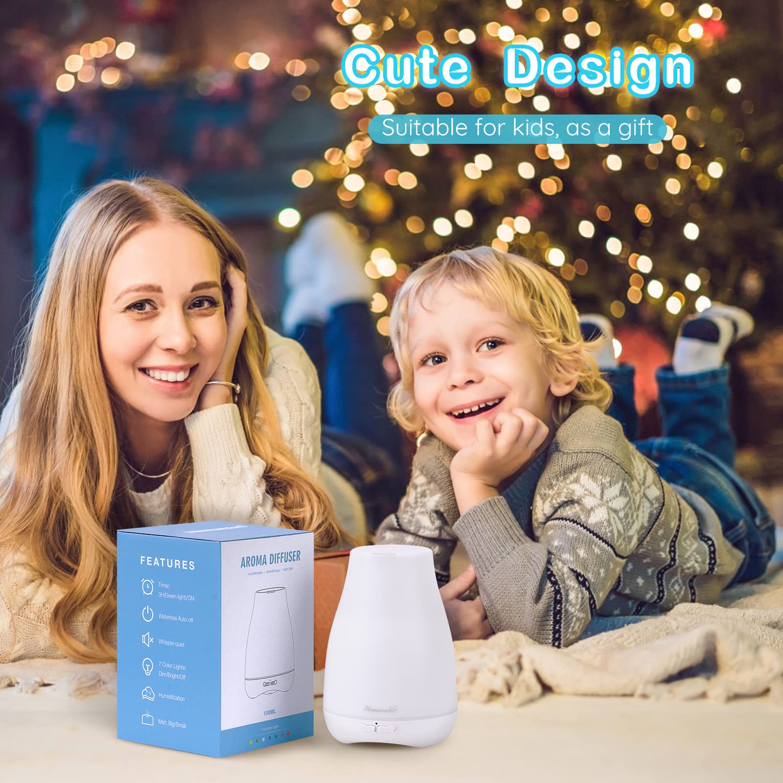 Diffuser with color-changing LED lights