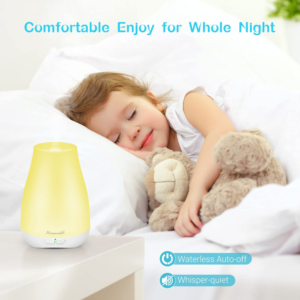 Night-light feature of the Homeweeks 100ml diffuser