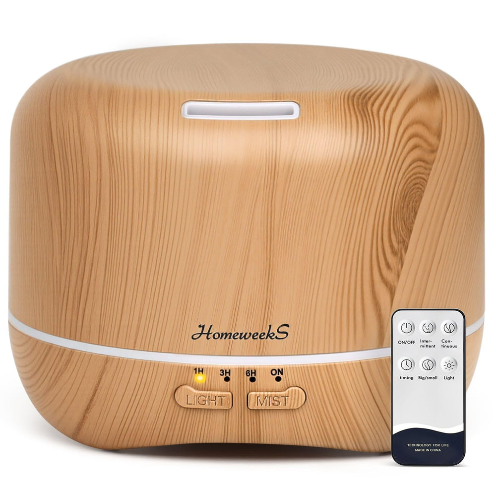 Homeweeks 300ml diffuser with yellow wood grain finish
