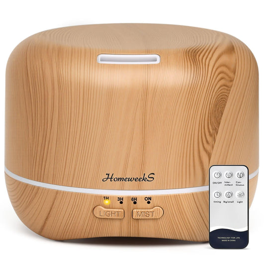 Homeweeks 300ml diffuser with yellow wood grain finish