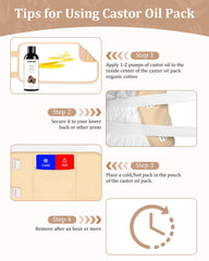 Care and usage instructions for castor oil pack