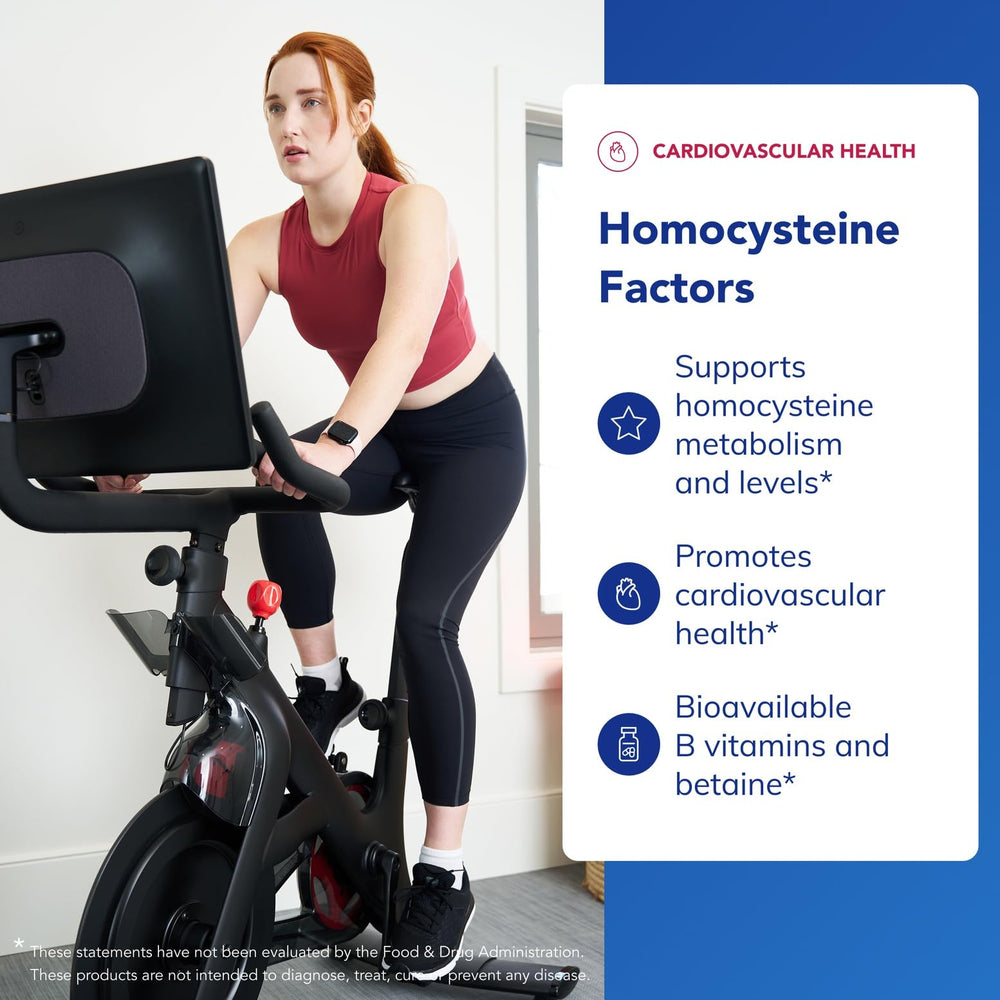 Ingredients include vitamins B6, B12, and folate for homocysteine metabolism