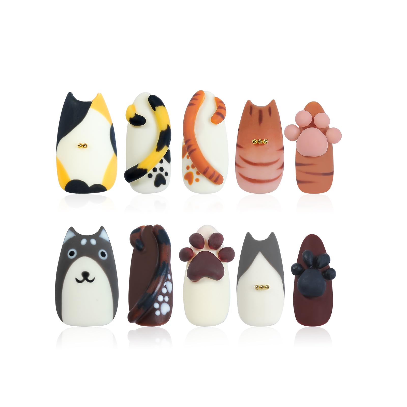 Homsera handmade almond nails with chic design for at-home manicures.