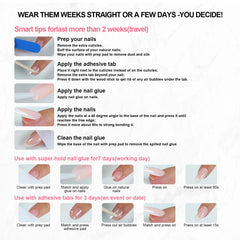 Homsera manicure stick helps tidy edges for a polished look.