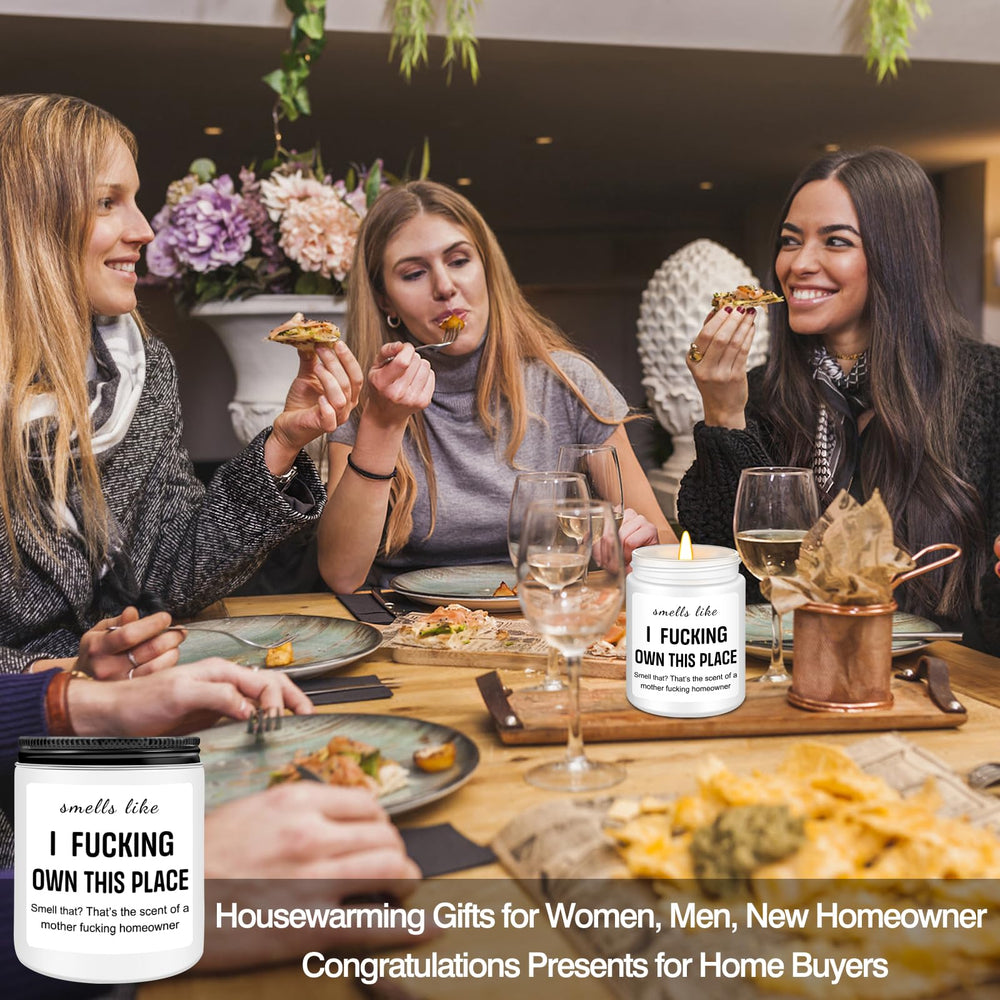 Candle gift idea for women, men, and neighbors at a new home