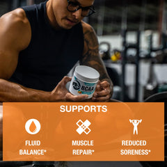 Vegan, sugar-free BCAA + EAA powder packaging