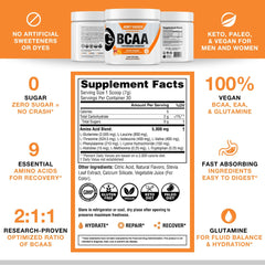 Jar of Honey Badger BCAA + EAA Amino Acids Powder, 30 servings