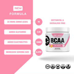 Scoop of Honey Badger BCAA + EAA Powder Pink Lemonade