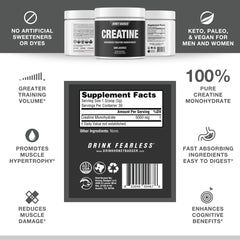 NSF-certified Honey Badger Creatine Monohydrate packaging