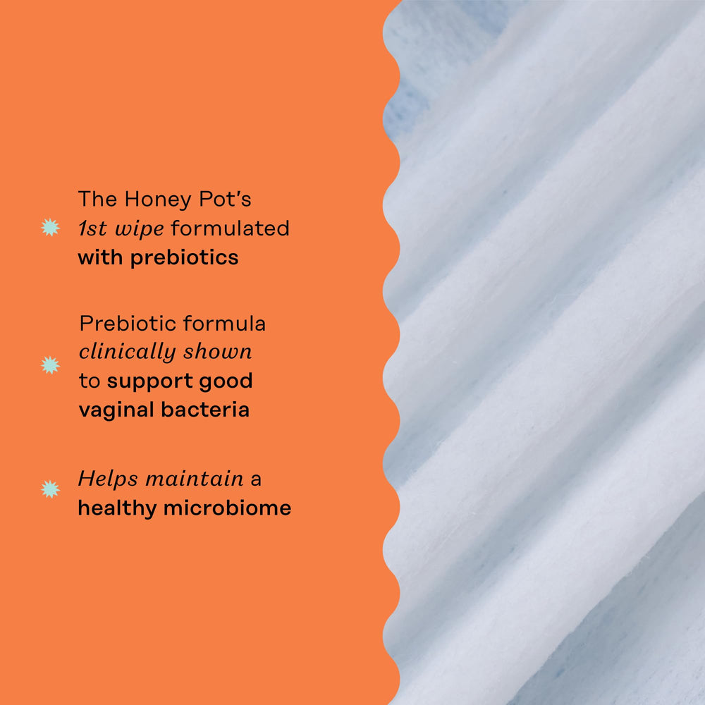 The Honey Pot Wipes usage front-to-back demonstrates convenient on-the-go cleansing