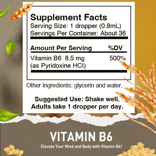 Close-up of HoneyCombs B6 liquid drops label