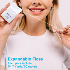 Compact travel-sized dental floss bulk packaging