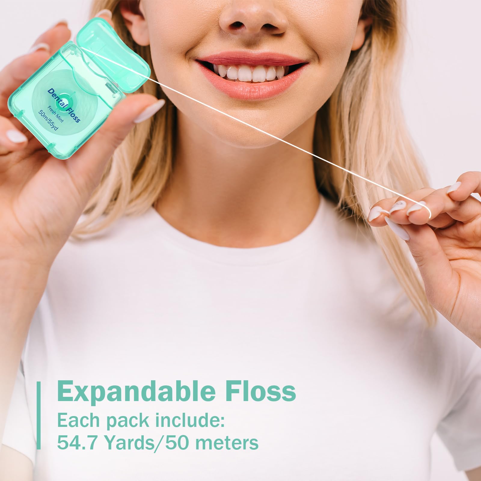 Honeydak branding on mint floss packaging