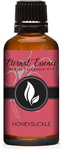 Honeysuckle premium fragrance oil in an amber 30ml bottle with black cap