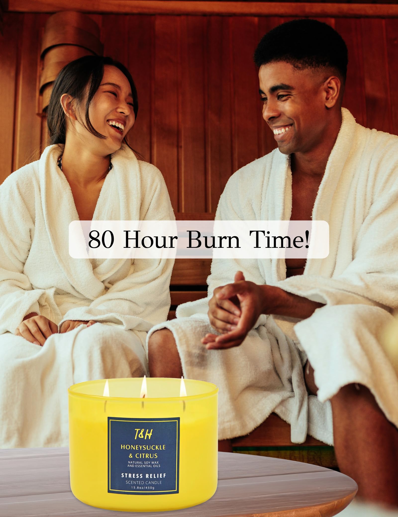 Candle with its metal lid removed, showcasing the jar