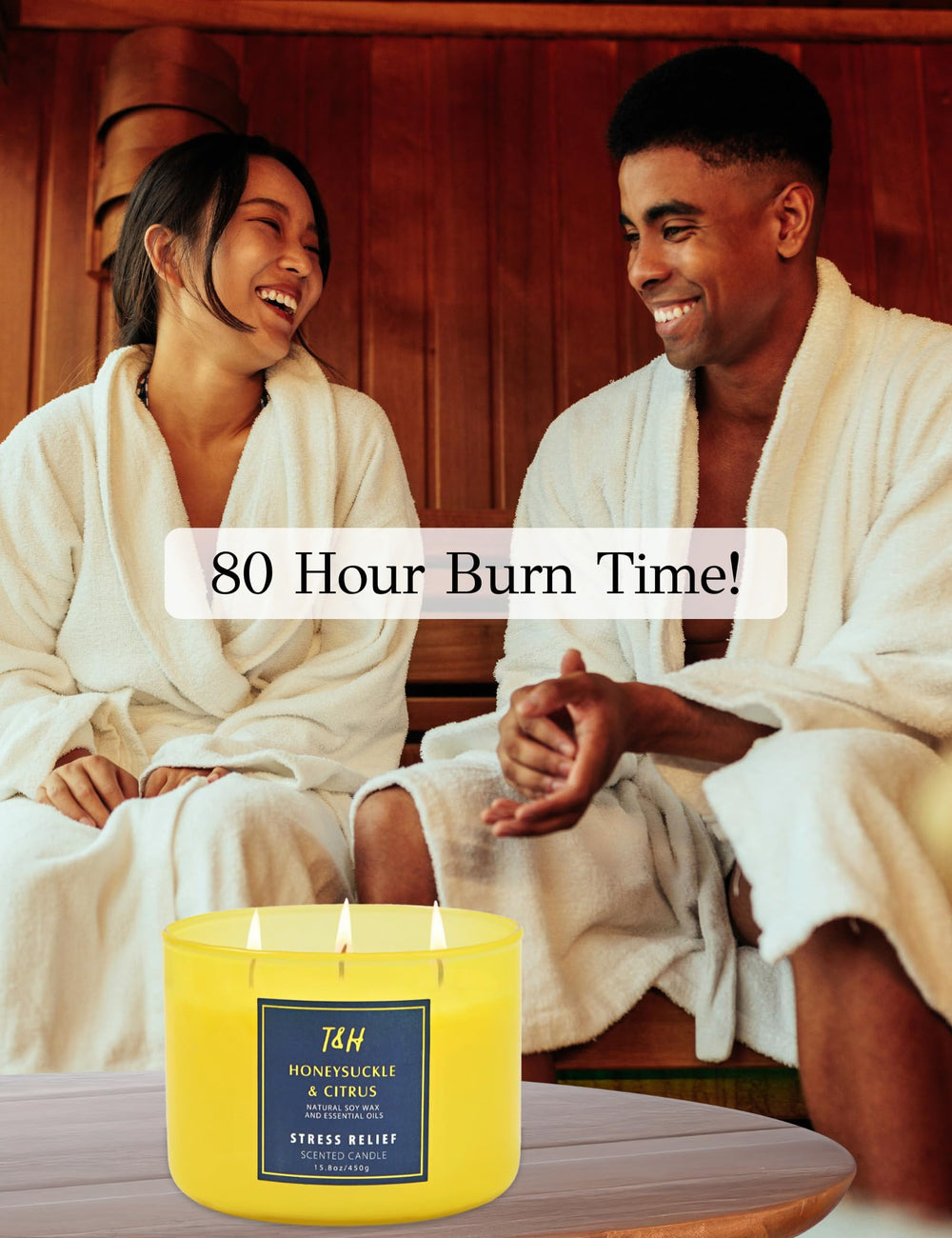 Candle with its metal lid removed, showcasing the jar