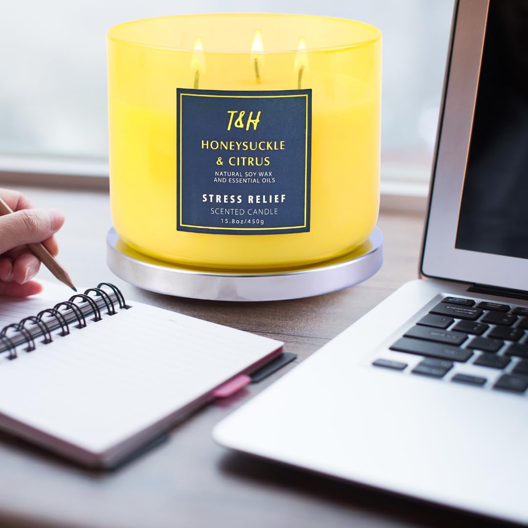 Reusable yellow glass jar suitable for decor or vase