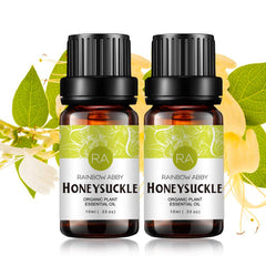 Gift-ready Honeysuckle essential oil 2-pack box and bottles