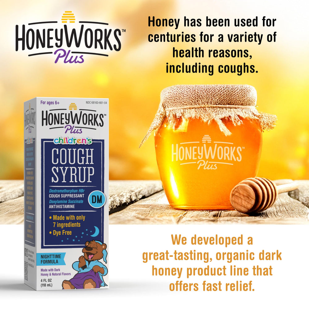 Kid-friendly taste and easy dosing with HoneyWorks syrup
