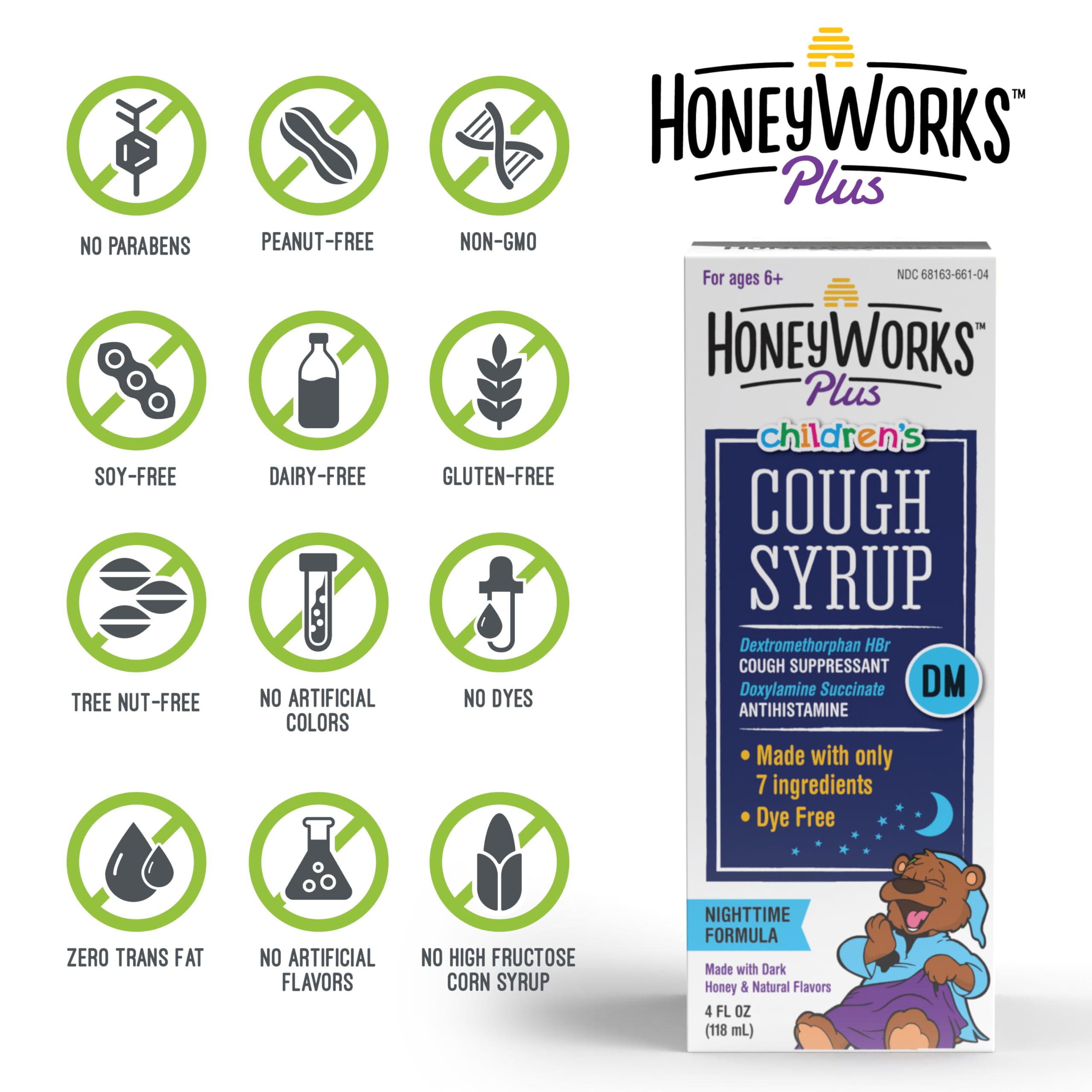 Melatonin sleep-support blend in HoneyWorks for kids