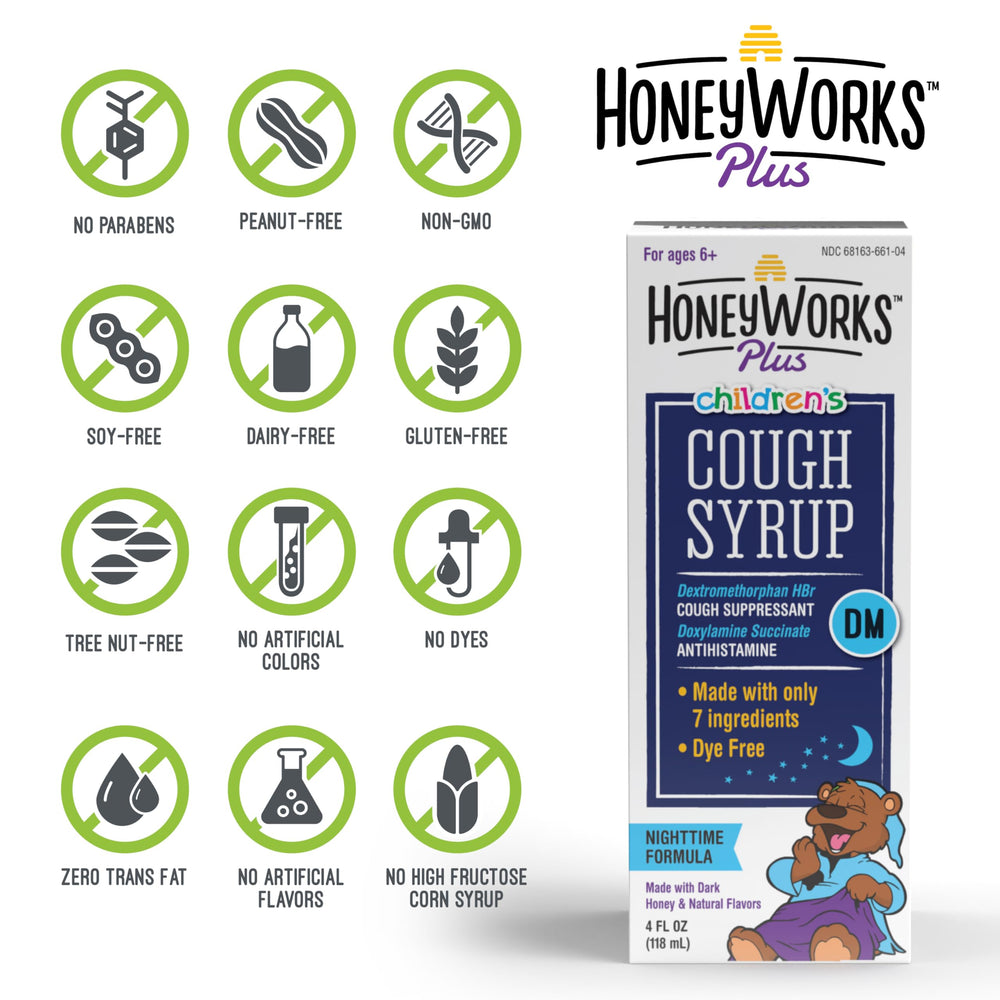 Melatonin sleep-support blend in HoneyWorks for kids