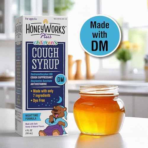 Dosing spoon with HoneyWorks cough syrup for kids
