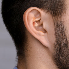 Multilingual ear point chart showing body part references