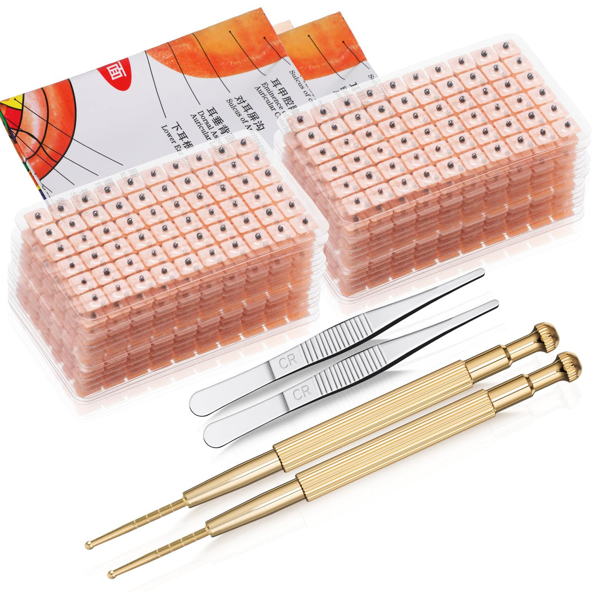 Honoson 1200pcs ear beads set with full kit in view