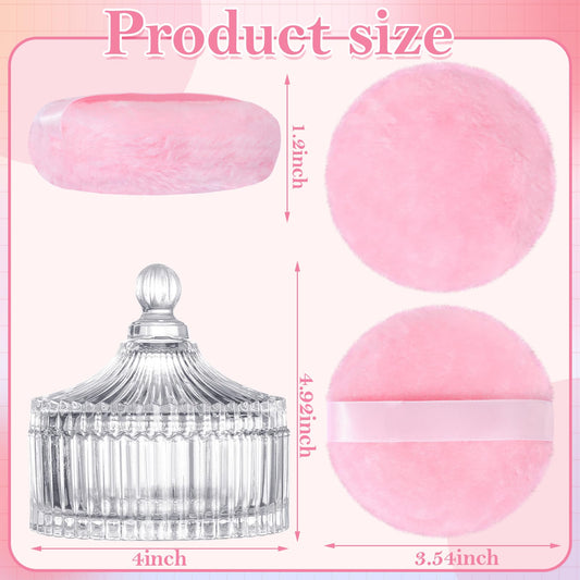 Crystal case with powder for travel protection and mess-free storage