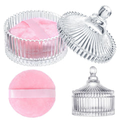 HONSIO large pink body powder puff showing plush texture for smooth application