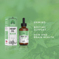 Back label on HOOLOO Hemp Oil 3000MG bottle
