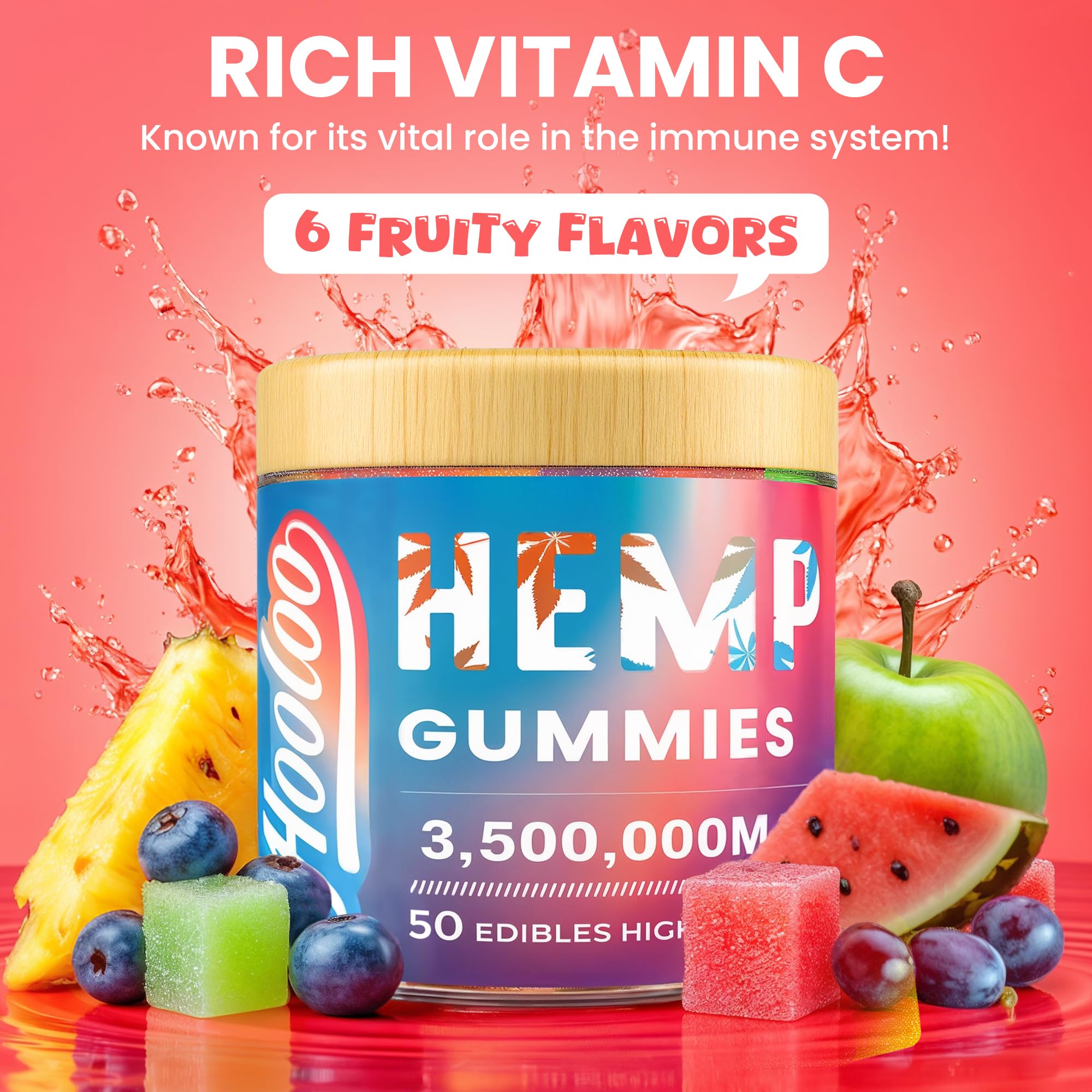 Assorted citrus, watermelon, pineapple, blueberry, grape, and sour apple flavors image