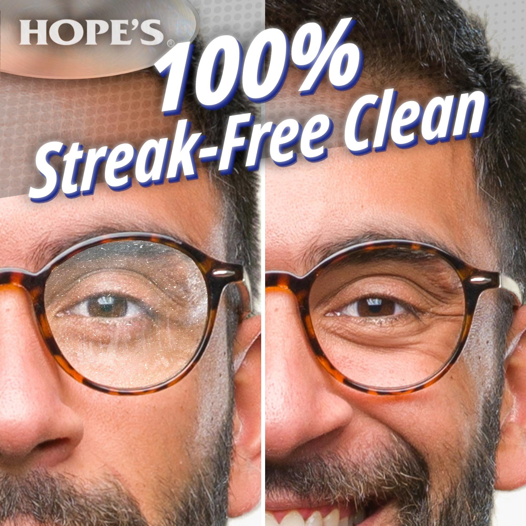 Anti-scratch and anti-glare eyeglass cleaner spray on lenses