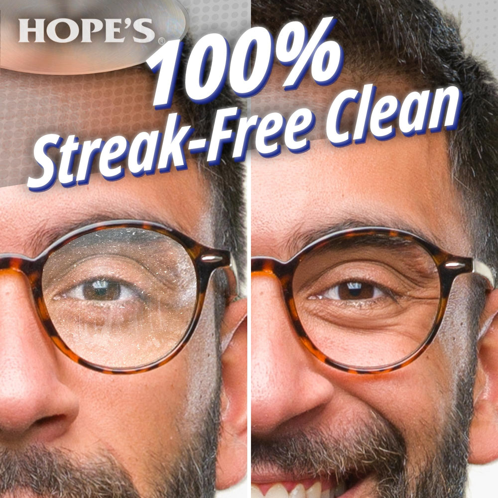 Anti-scratch and anti-glare eyeglass cleaner spray on lenses