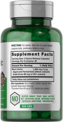 Back view of Horbäach Aged Garlic Extract Capsules bottle showing supplement facts