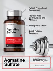 Front packaging of Horbäach Agmatine Sulfate Capsules - pharmaceutical grade