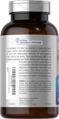Label showing Astaxanthin, EPA and DHA on Horbaach Krill Oil bottle